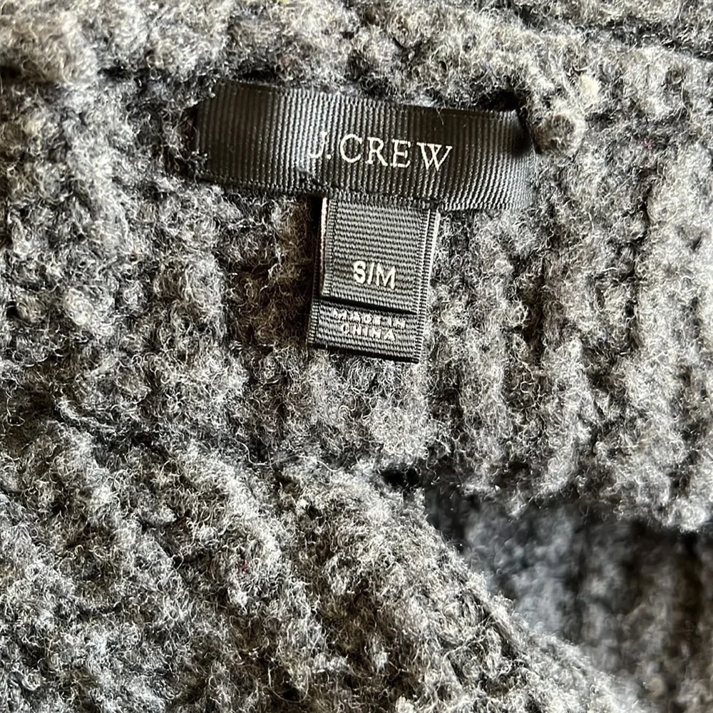 J.Crew Open Front Wool Blend Cardigan Gray